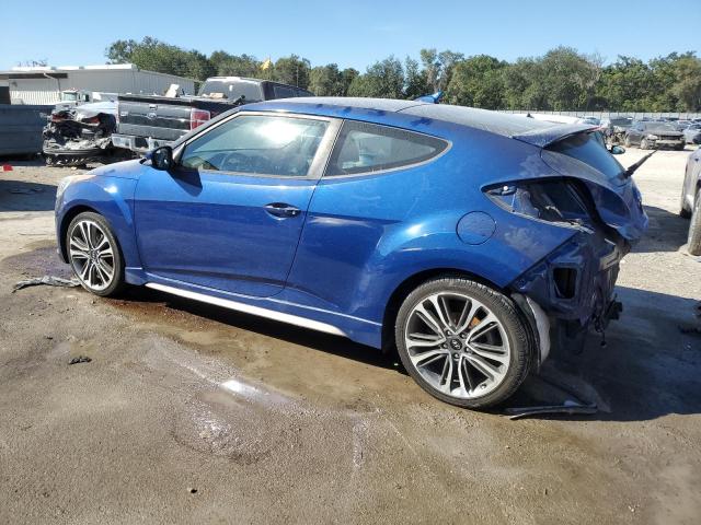 KMHTC6AE8GU291346 - 2016 HYUNDAI VELOSTER TURBO BLUE photo 2