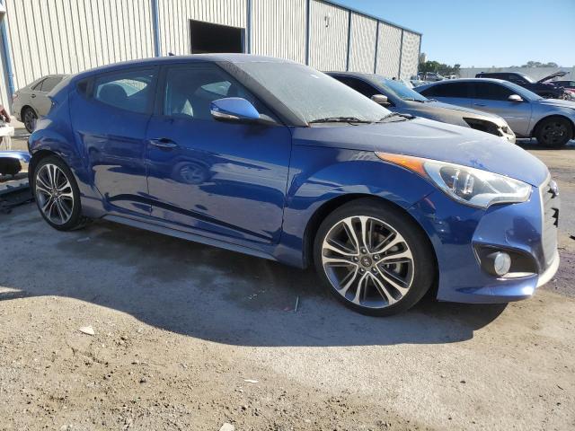 KMHTC6AE8GU291346 - 2016 HYUNDAI VELOSTER TURBO BLUE photo 4