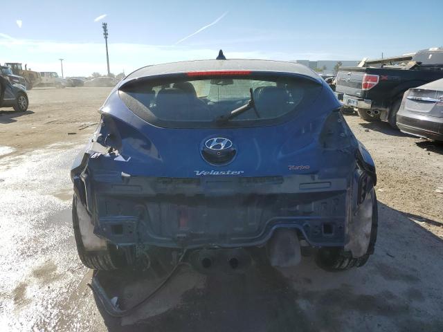 KMHTC6AE8GU291346 - 2016 HYUNDAI VELOSTER TURBO BLUE photo 6