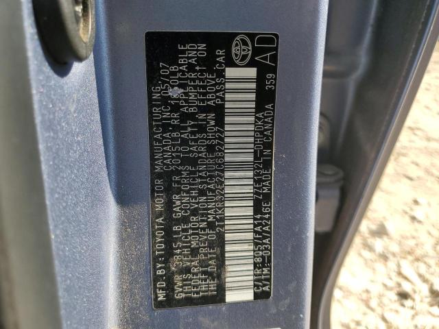 2T1KR32E27C682727 - 2007 TOYOTA COROLLA MA XR BLUE photo 12