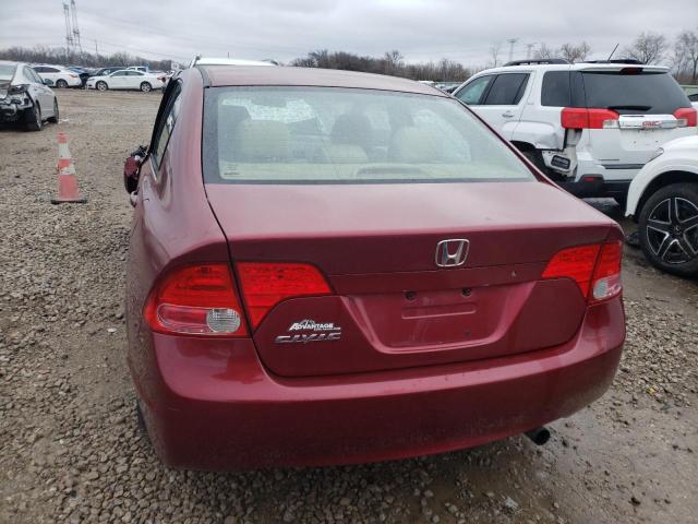 1HGFA16506L045335 - 2006 HONDA CIVIC LX MAROON photo 6