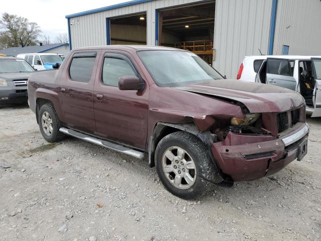 2HJYK16597H516025 - 2007 HONDA RIDGELINE RTL MAROON photo 4