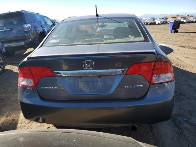 JHMFA36269S005303 - 2009 HONDA CIVIC HYBRID GRAY photo 6