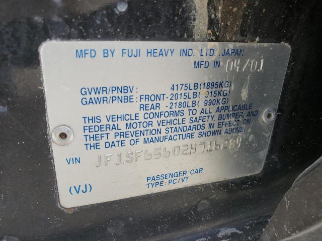 JF1SF65602H716284 - 2002 SUBARU FORESTER S 黑色 照片 12