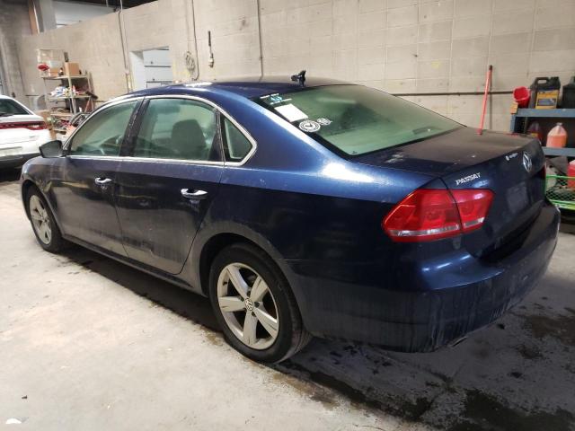 1VWBN7A31DC068286 - 2013 VOLKSWAGEN PASSAT SE BLUE photo 2