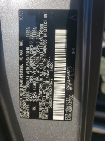 5TBRU341X6S479672 - 2006 TOYOTA TUNDRA ACCESS CAB SR5 SILVER photo 12