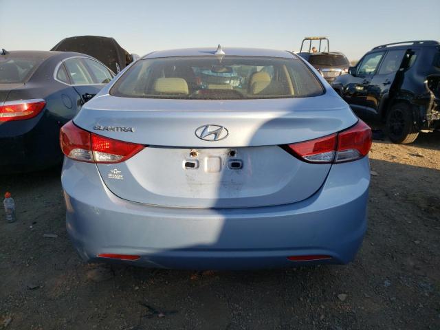 KMHDH4AE1CU316205 - 2012 HYUNDAI ELANTRA GLS BLUE photo 6