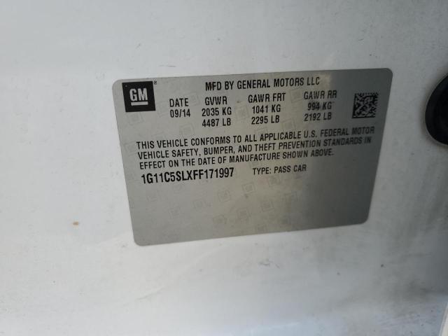 1G11C5SLXFF171997 - 2015 CHEVROLET MALIBU 1LT Ақ фото 12