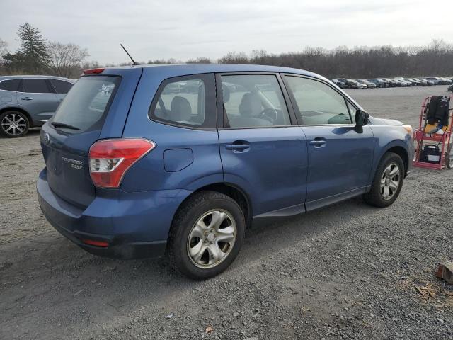 JF2SJAAC0EH525137 - 2014 SUBARU FORESTER 2.5I BLUE photo 3