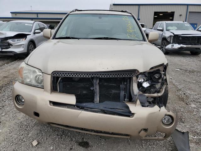 JTEEW21A360031397 - 2006 TOYOTA HIGHLANDER HYBRID BEIGE photo 5