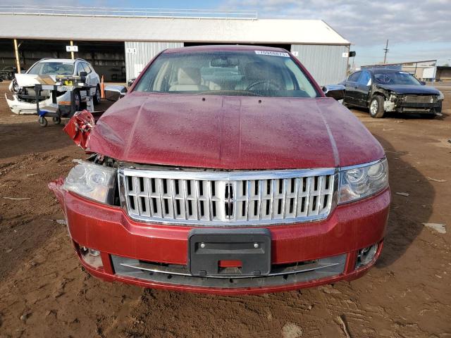 3LNHM28T57R619040 - 2007 LINCOLN MKZ RED photo 5