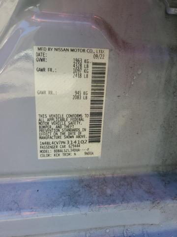 1N4BL4CV7PN314102 - 2023 NISSAN ALTIMA SR GRAY photo 12