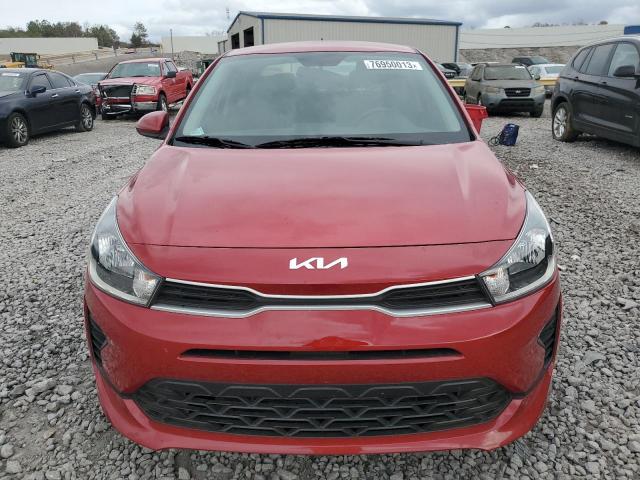 3KPA24AD0NE471426 - 2022 KIA RIO LX RED photo 5