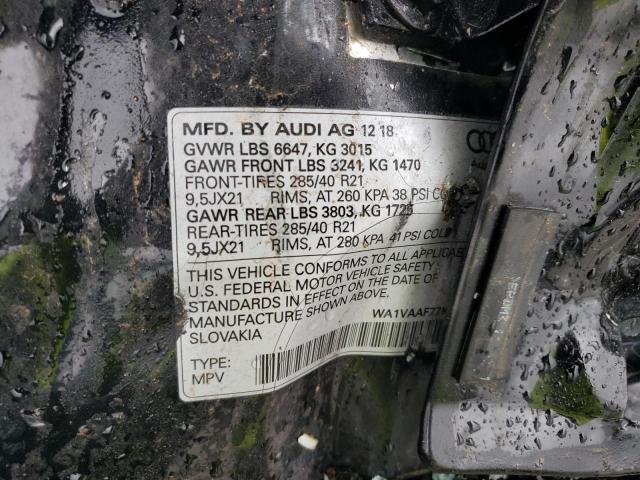 WA1VAAF77KD024282 - 2019 AUDI Q7 PRESTIGE BLACK photo 13