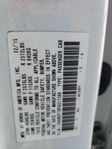 19UUB2F7XFA017386 - 2015 ACURA TLX ADVANCE თეთრი ფოტო 12