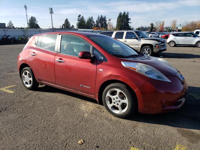 JN1AZ0CP0BT001351 - 2011 NISSAN LEAF SV RED photo 4