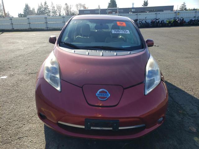 JN1AZ0CP0BT001351 - 2011 NISSAN LEAF SV RED photo 5