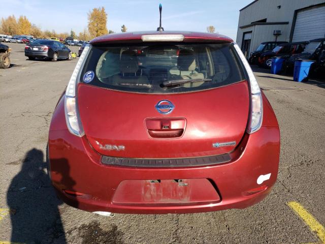 JN1AZ0CP0BT001351 - 2011 NISSAN LEAF SV RED photo 6