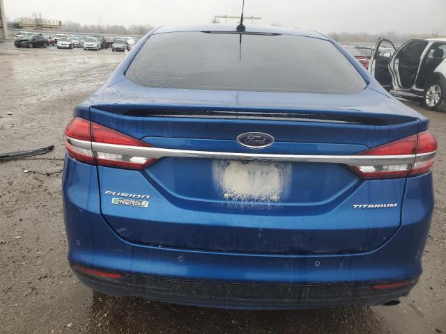 3FA6P0SU4HR147378 - 2017 FORD FUSION TITANIUM PHEV BLUE photo 6