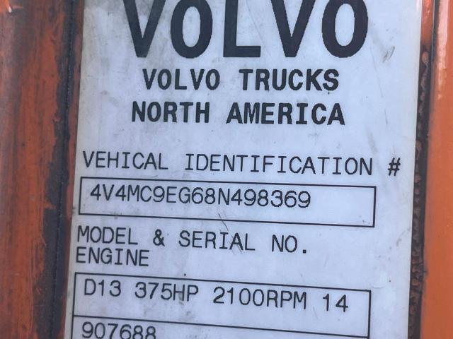 4V4MC9EG68N498369 - 2008 VOLVO VN VNM ORANGE photo 10