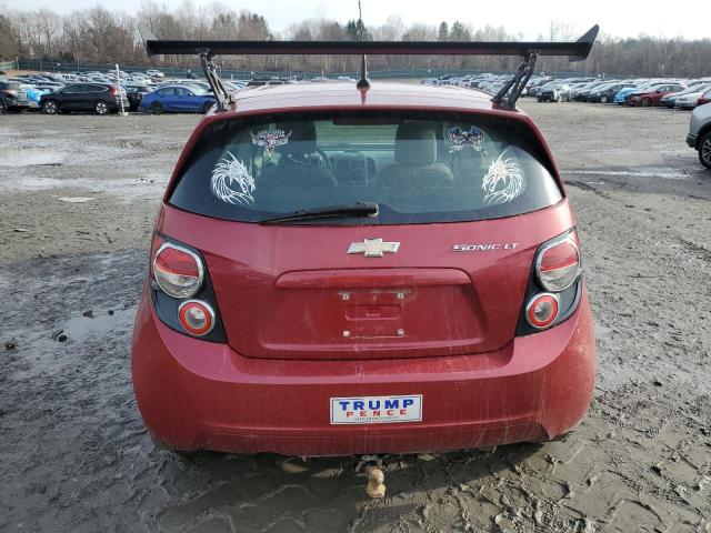 1G1JD6SH9C4173715 - 2012 CHEVROLET SONIC LT RED photo 6