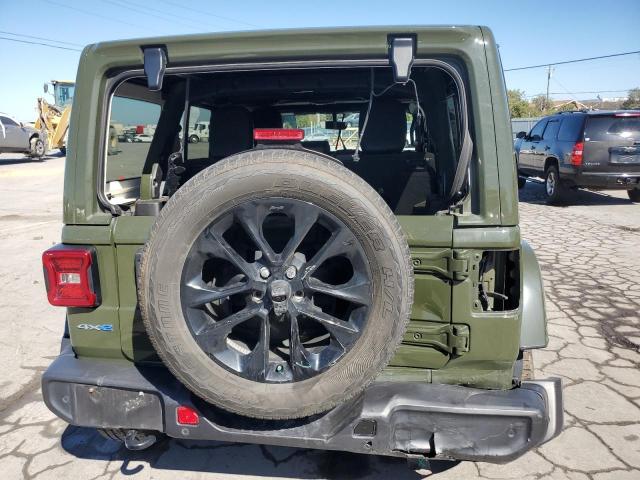 1C4JJXP66MW682616 - 2021 JEEP WRANGLER U SAHARA 4XE GREEN photo 6