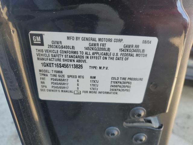 1GKET16S456113826 - 2005 GMC ENVOY XL BLACK photo 13