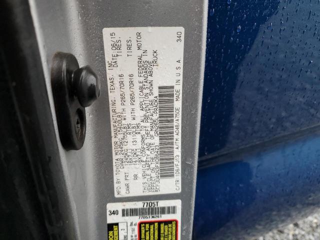 5TFJU4GN3FX086423 - 2015 TOYOTA TACOMA DOUBLE CAB PRERUNNER BLUE photo 12