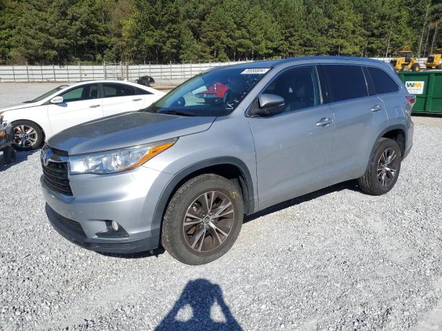 5TDKKRFH3GS121536 - 2016 TOYOTA HIGHLANDER XLE SILVER photo 1