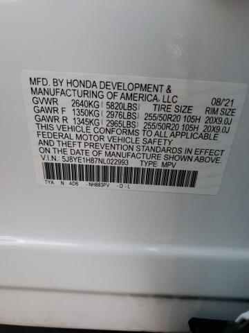 5J8YE1H87NL022993 - 2022 ACURA MDX ADVANCE WHITE photo 13