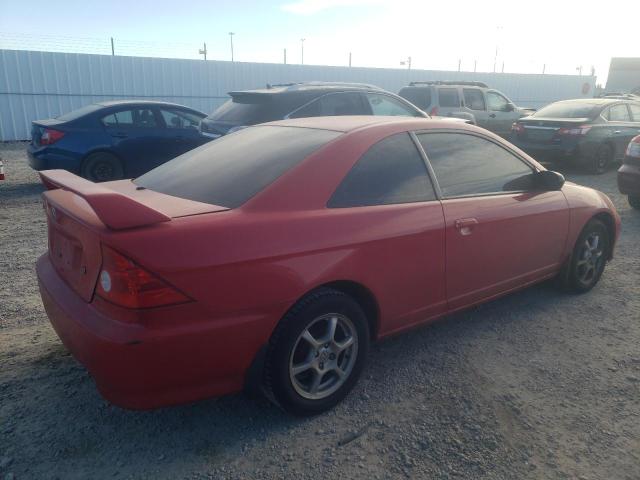 1HGEM22554L811040 - 2004 HONDA CIVIC LX RED photo 3