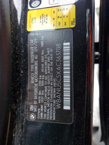 WBANU5C5XAC363708 - 2010 BMW 528 I BLACK photo 12