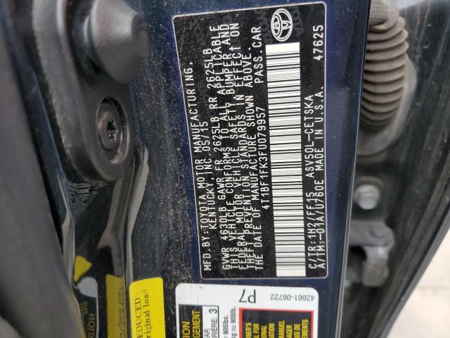 4T1BF1FK3FU079957 - 2015 TOYOTA CAMRY LE CHARCOAL photo 13