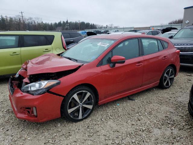 4S3GTAK69J1735584 - 2018 SUBARU IMPREZA SPORT RED photo 1