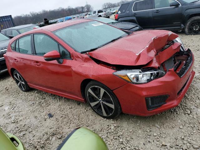 4S3GTAK69J1735584 - 2018 SUBARU IMPREZA SPORT RED photo 4