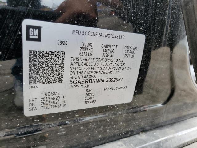 5GAERBKW5LJ302067 - 2020 BUICK ENCLAVE ESSENCE 黑色 照片 12