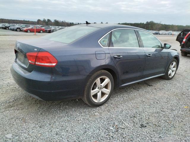 1VWBH7A34CC050077 - 2012 VOLKSWAGEN PASSAT SE BLUE photo 3