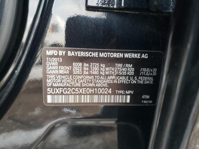 5UXFG2C5XE0H10024 - 2014 BMW X6 XDRIVE35I BLACK photo 12