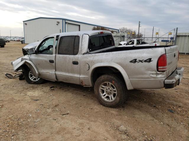 1D7HG38N73S174677 - 2003 DODGE DAKOTA QUAD SPORT SILVER photo 2