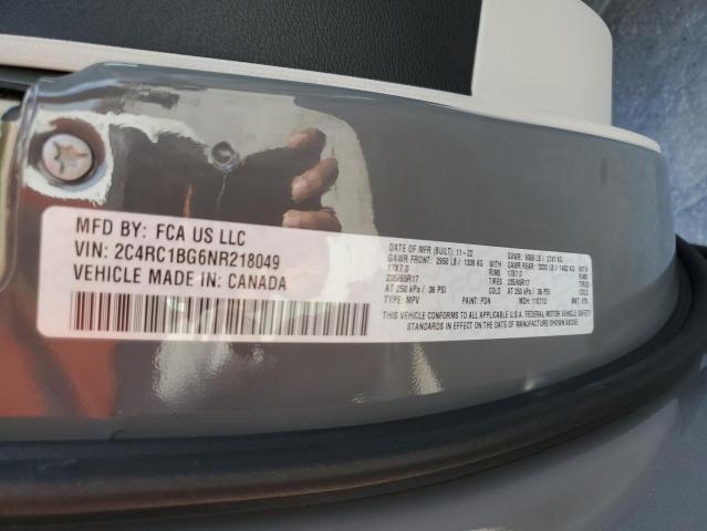 2C4RC1BG6NR218049 - 2022 CHRYSLER PACIFICA TOURING L ნაცრისფერი ფოტო 13