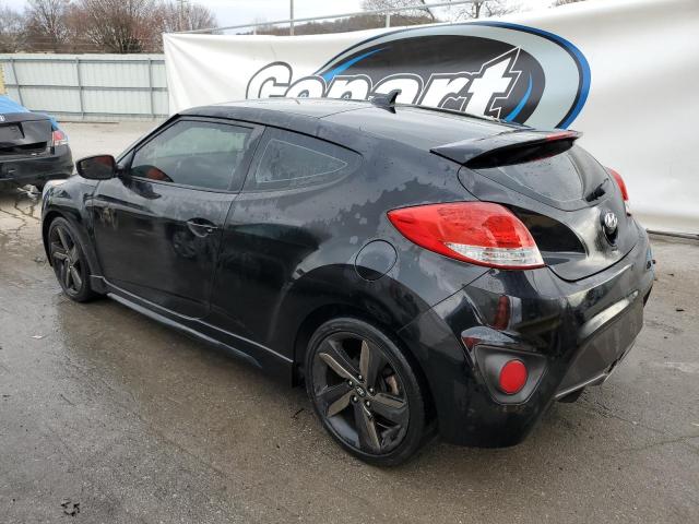 KMHTC6AE0FU232810 - 2015 HYUNDAI VELOSTER TURBO BLACK photo 2