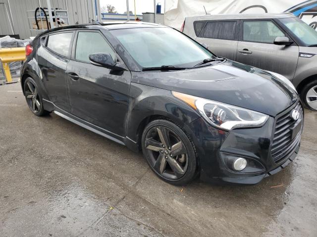 KMHTC6AE0FU232810 - 2015 HYUNDAI VELOSTER TURBO BLACK photo 4