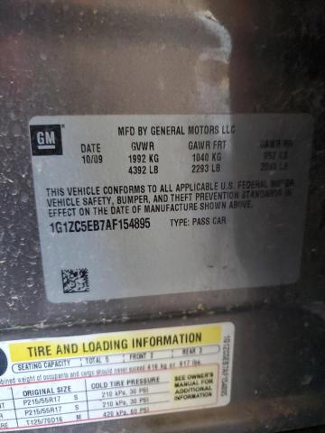 1G1ZC5EB7AF154895 - 2010 CHEVROLET MALIBU 1LT 灰色 照片 13