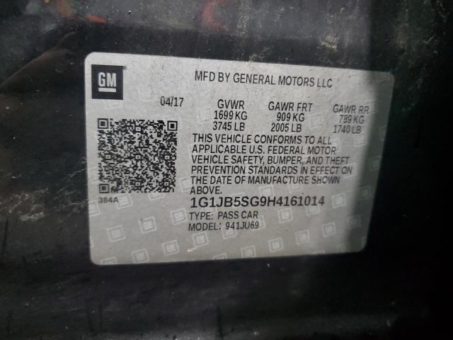 1G1JB5SG9H4161014 - 2017 CHEVROLET SONIC LS 黑色 照片 12