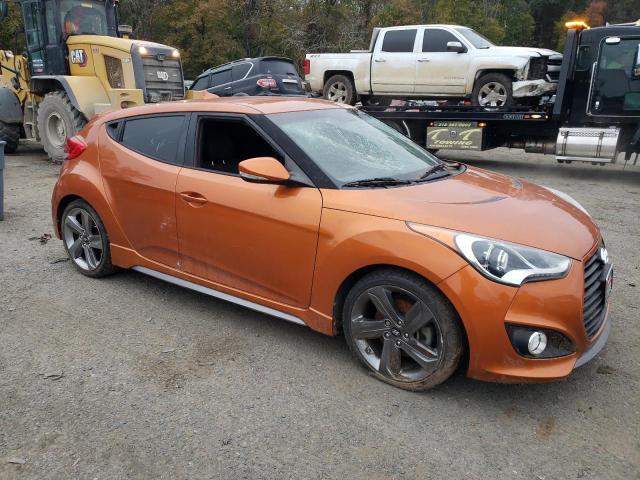 KMHTC6AE8EU190370 - 2014 HYUNDAI VELOSTER TURBO ORANGE photo 4