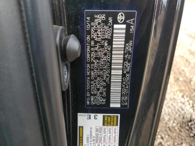 JTKJF5C71FJ003140 - 2015 TOYOTA SCION TC 黑色 照片 13