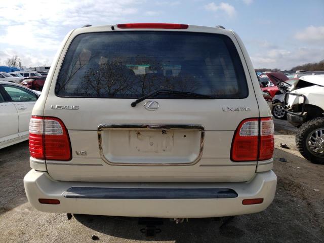 JT6HT00W3Y0104760 - 2000 LEXUS LX 470 WHITE photo 6