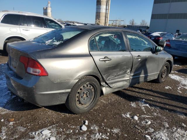 2HGFA16588H516700 - 2008 HONDA CIVIC LX GRAY photo 3