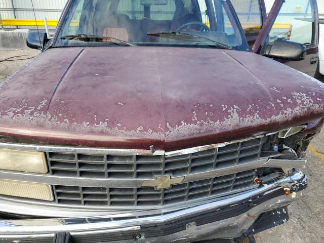 1GNFK16K3PJ409933 - 1993 CHEVROLET SUBURBAN K1500 MAROON photo 12