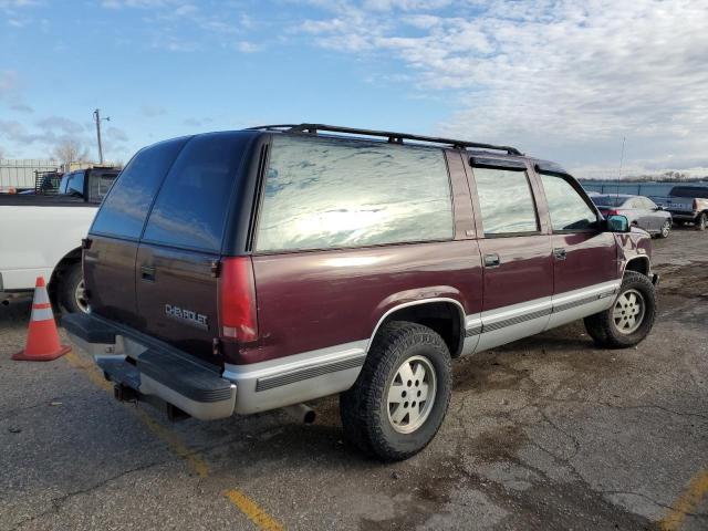 1GNFK16K3PJ409933 - 1993 CHEVROLET SUBURBAN K1500 MAROON photo 3